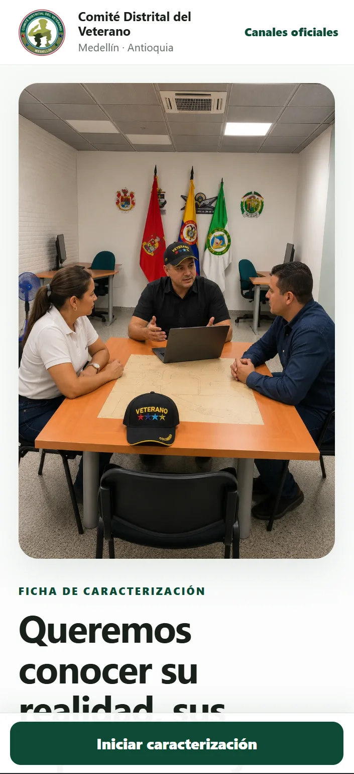 Captura real del Comité Distrital del Veterano